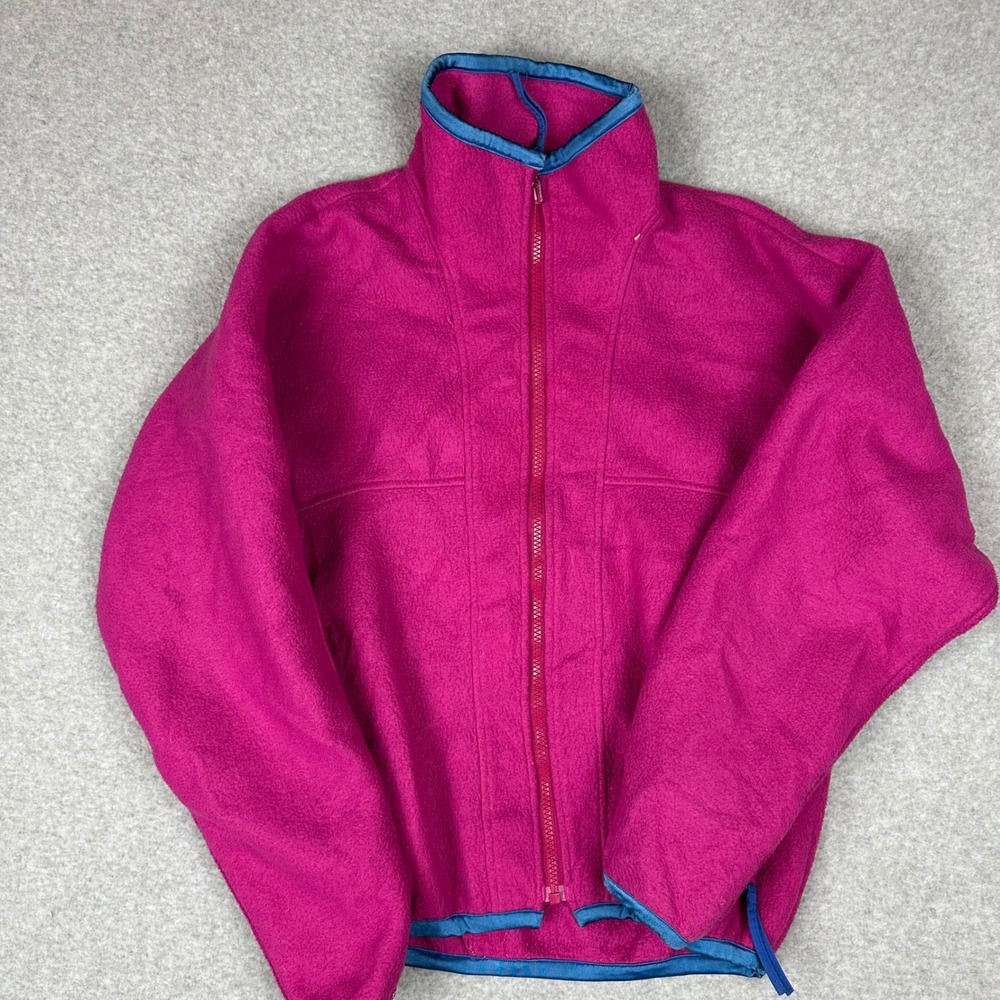 EMS Eastern Mountain Sports Womens Fleece Jacket Magenta Pink Full‎ Zip Medium